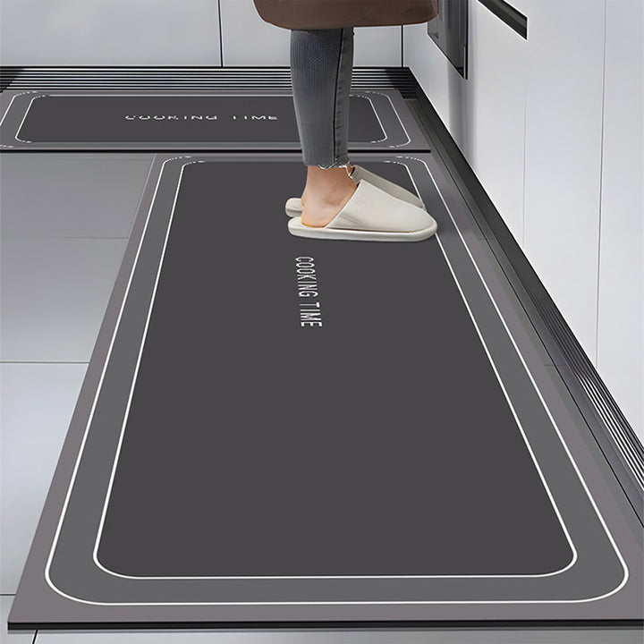 Marble-Printed Kitchen Floor Mat