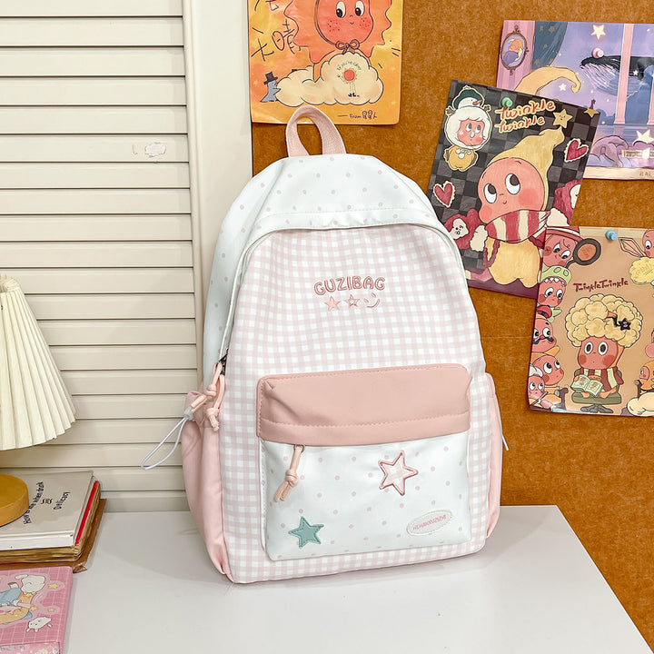 Charming Checked Pattern Backpack Stornfield