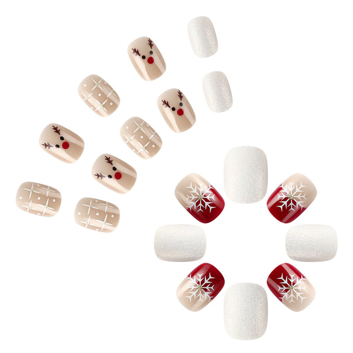 Festive Holiday-Themed Nail Art Set Stornfield