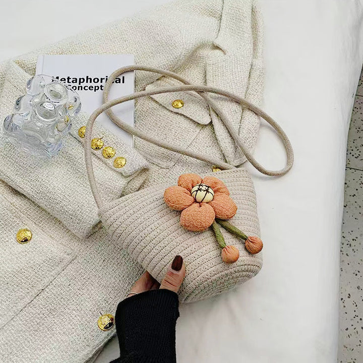 Flower-embellished shoulder bag Stornfield