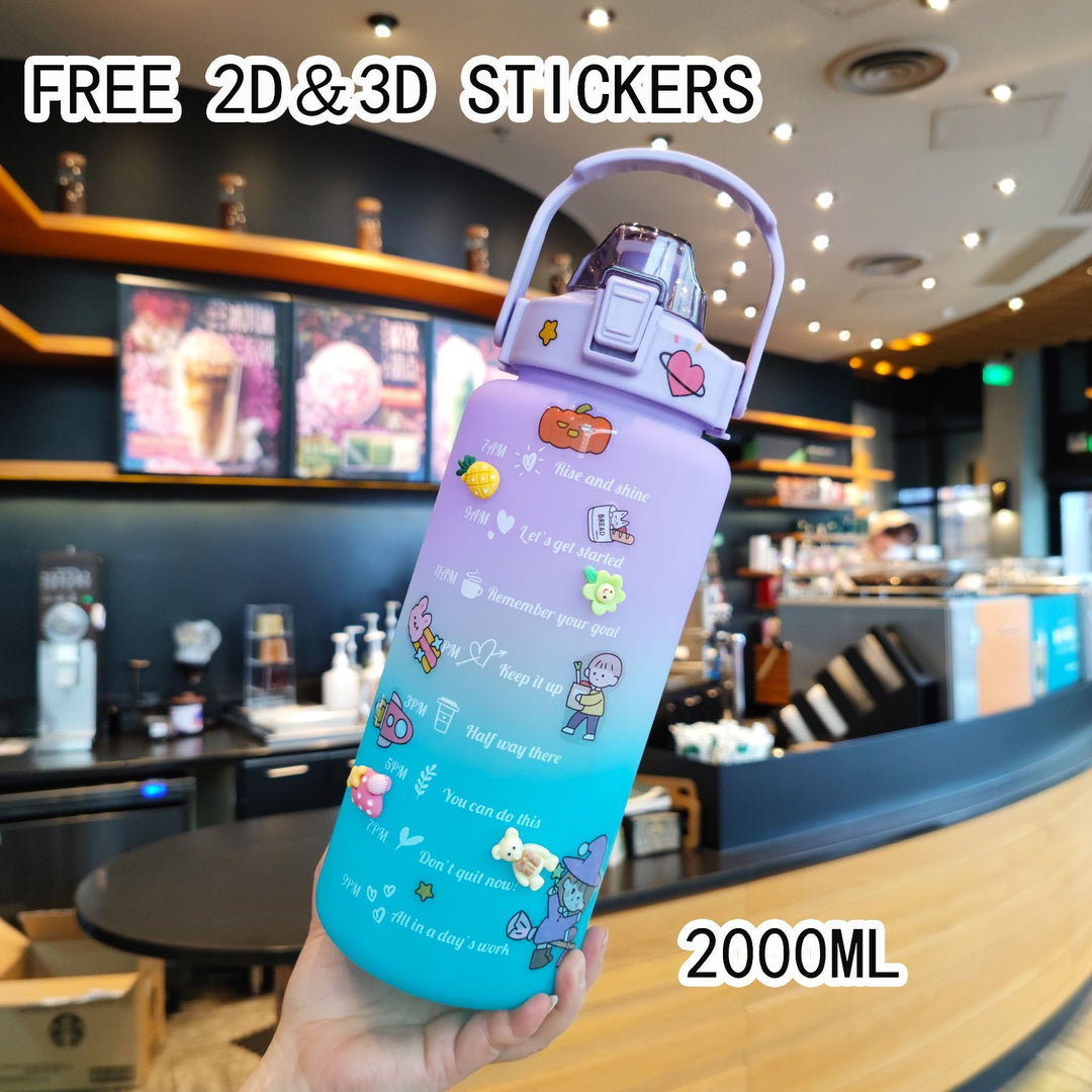 Women's Motivating Water Bottle with Interactive Sticker Set Stornfield