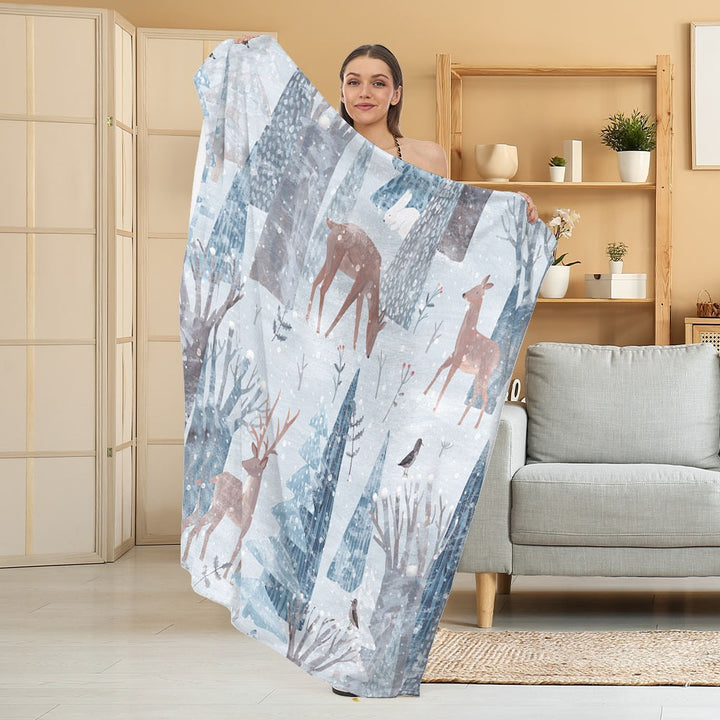 Cozy Halloween-Themed Fleece Blanket