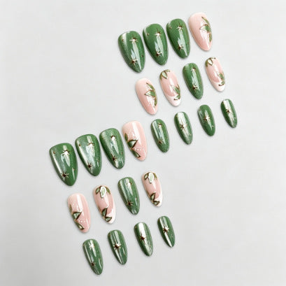 Botanical Floral Press-On Nail Tips Stornfield