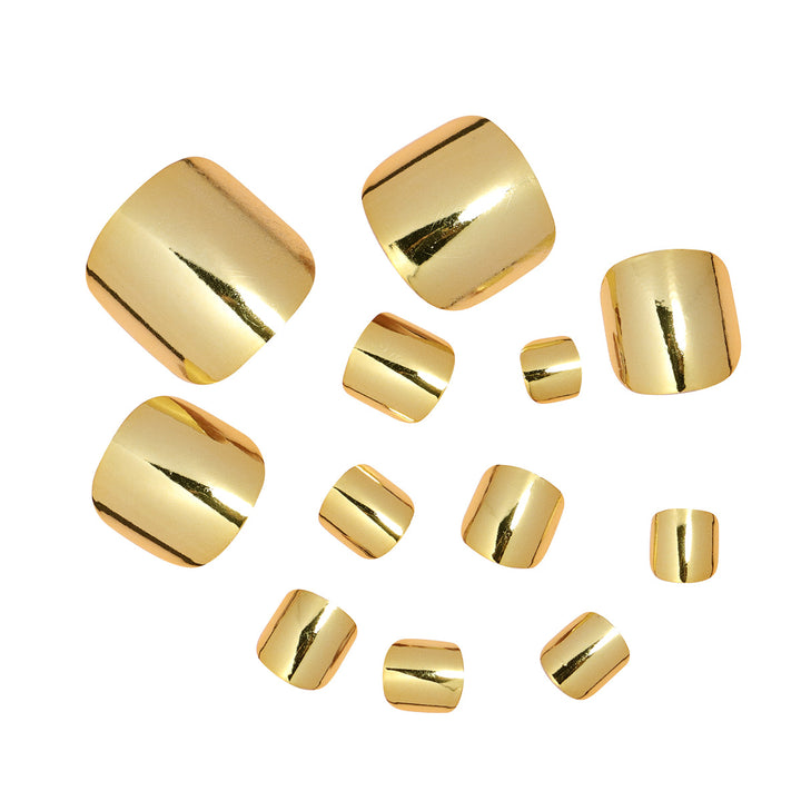 Premium Luxury Metallic Press-On Nail Set Stornfield