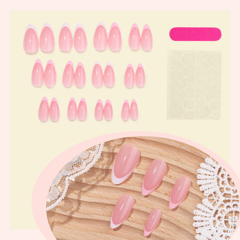 Nail set with elegant French-tip design Stornfield