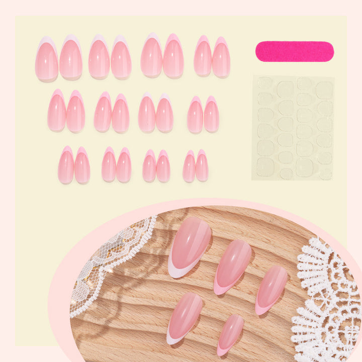 Nail set with elegant French-tip design Stornfield