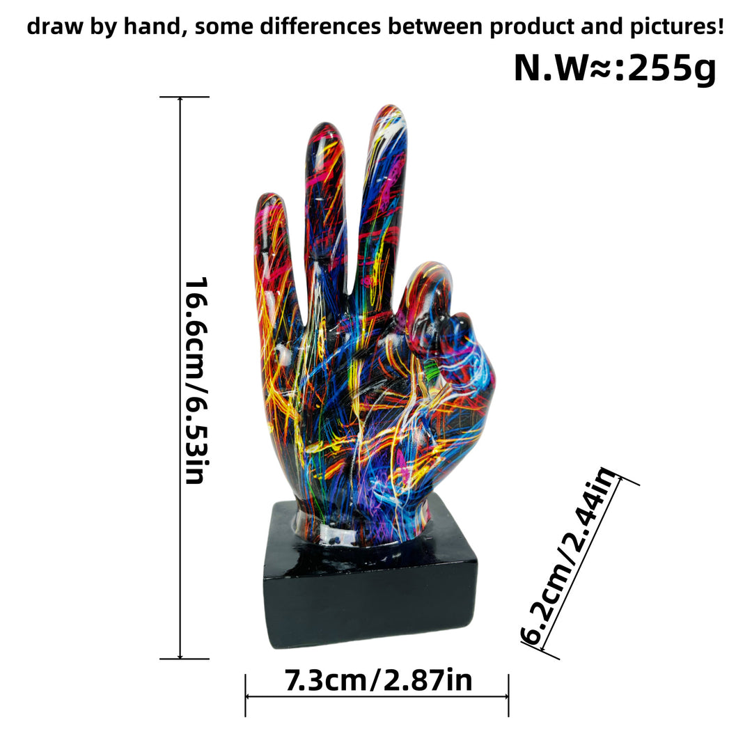 Stylish hand sculptures with colorful design Stornfield