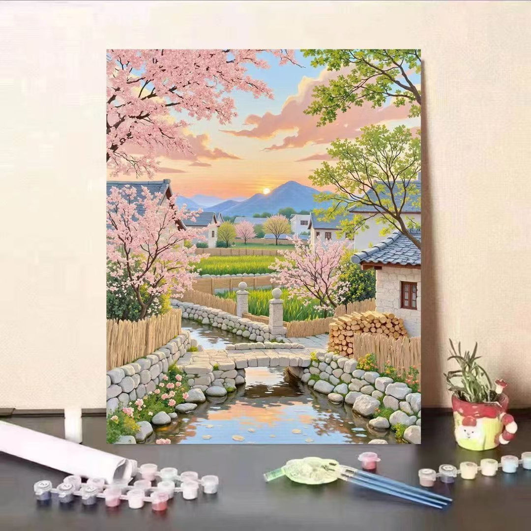 Landscape Themed Paint by Numbers Canvas Art Kit Stornfield