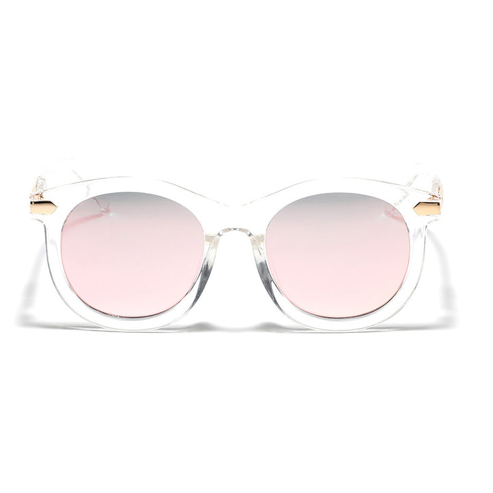 Women's fashionable sunglasses with transparent frame and golden accents Stornfield