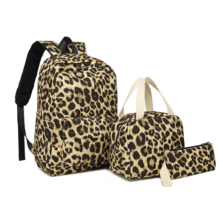 Stylish Cow Print Backpack and Accessory Set Stornfield