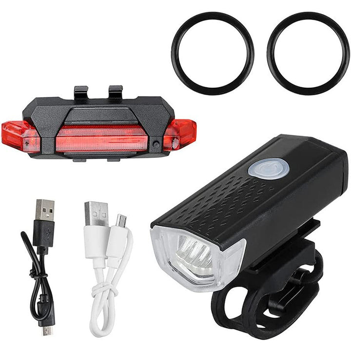 USB Rechargeable Bicycle Light Set Stornfield