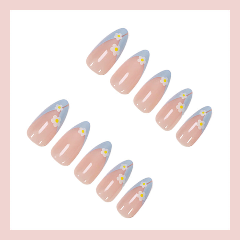 Artificial nail set with elegant flower and pastel decorations Stornfield