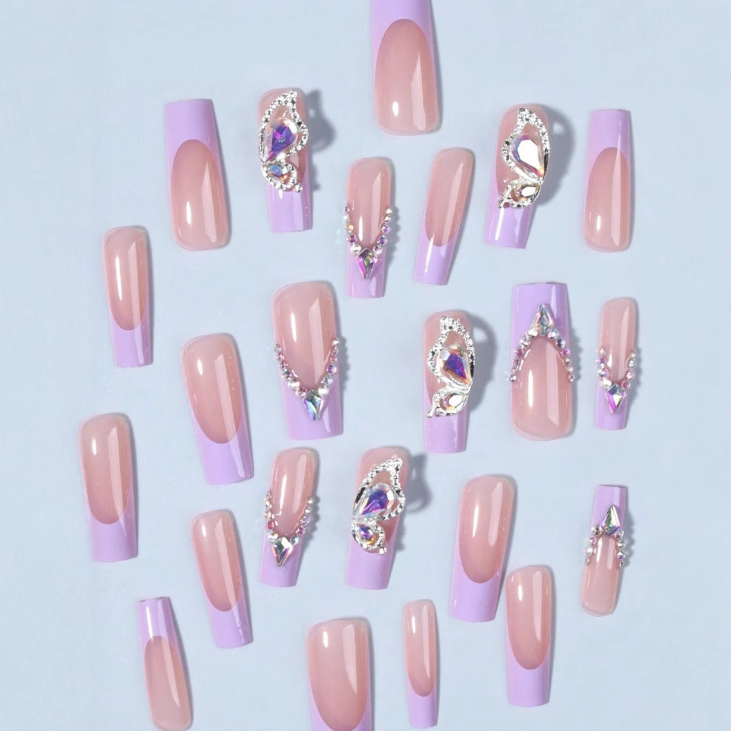 Acrylic nail set with luxurious 3D accents Stornfield