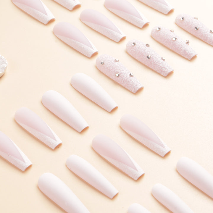 Premium Rhinestone-Embellished Stiletto Press-On Nails Stornfield