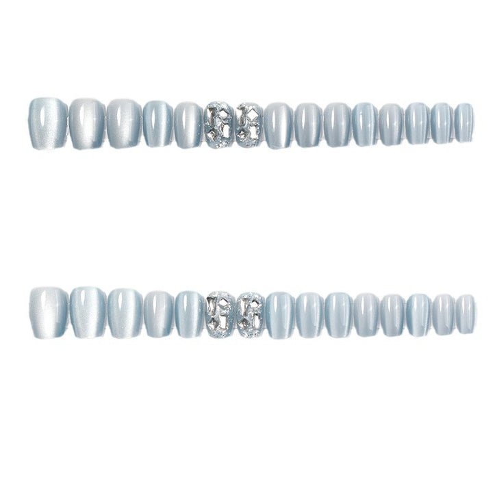 Premium Glossy Press-On Nail Set with Decorative Accents Stornfield