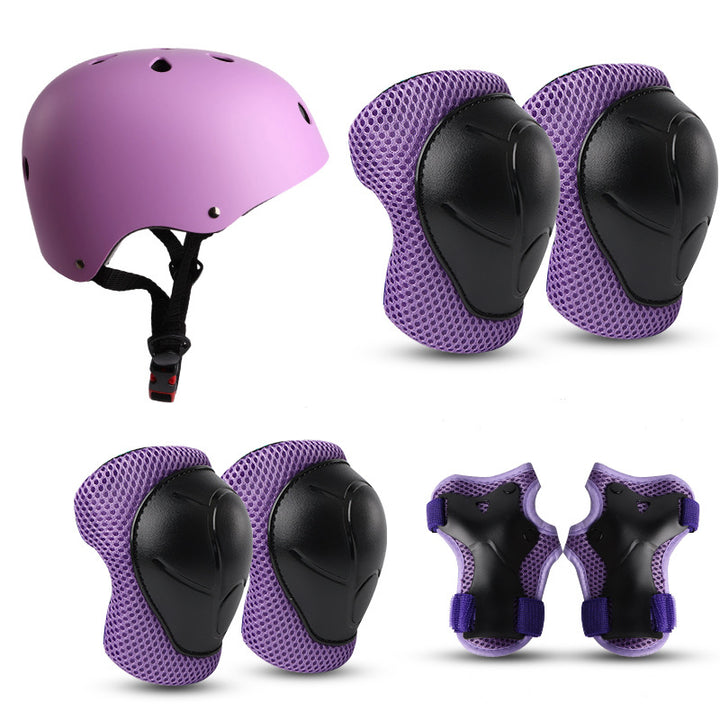 Children's Colorful Safety Helmet and Protective Gear Set Stornfield
