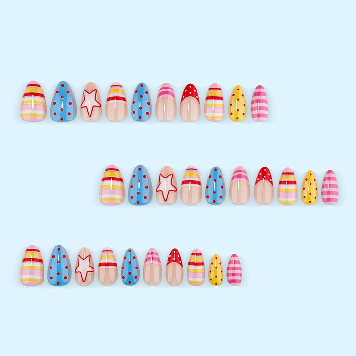Creative Nail Art Set with Colorful Patterns Stornfield