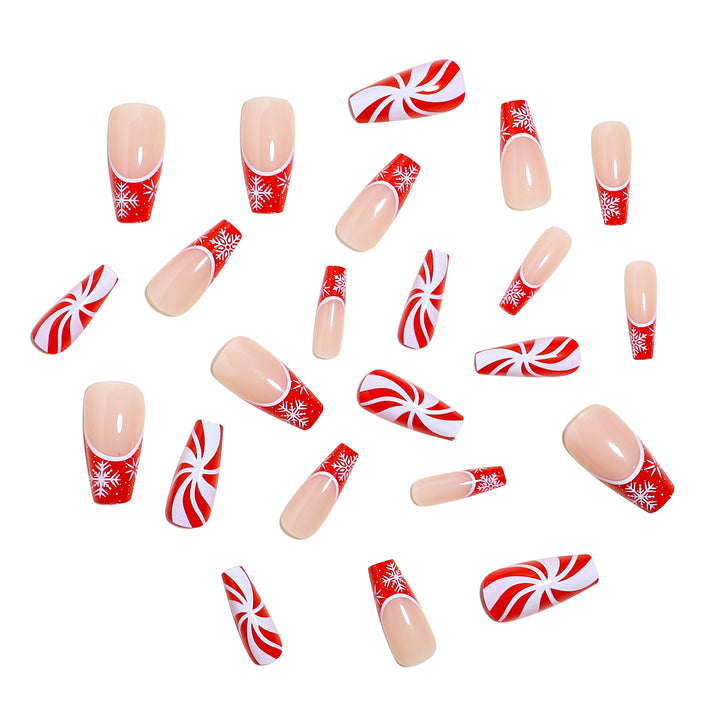 Festive Candy Cane Nail Art Set Stornfield