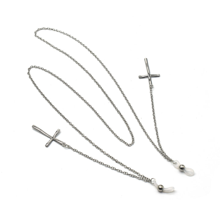 Elegant Cross-Design Chain Eyewear Holder Stornfield