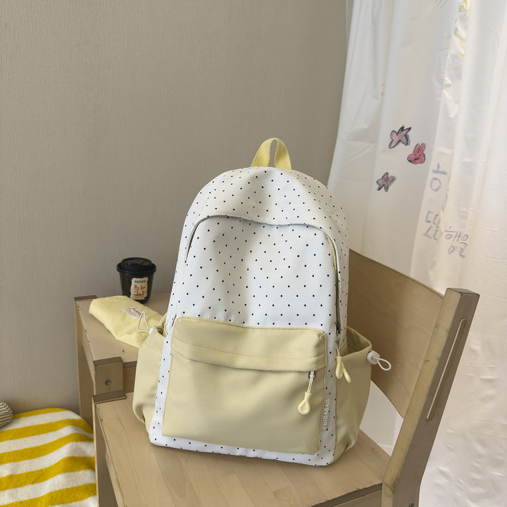 Polka Dot and Solid Color Backpack Stornfield