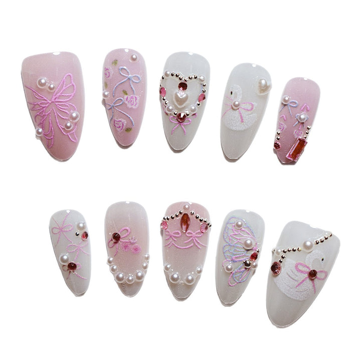 Elegant Decorative Press-On Nails Stornfield