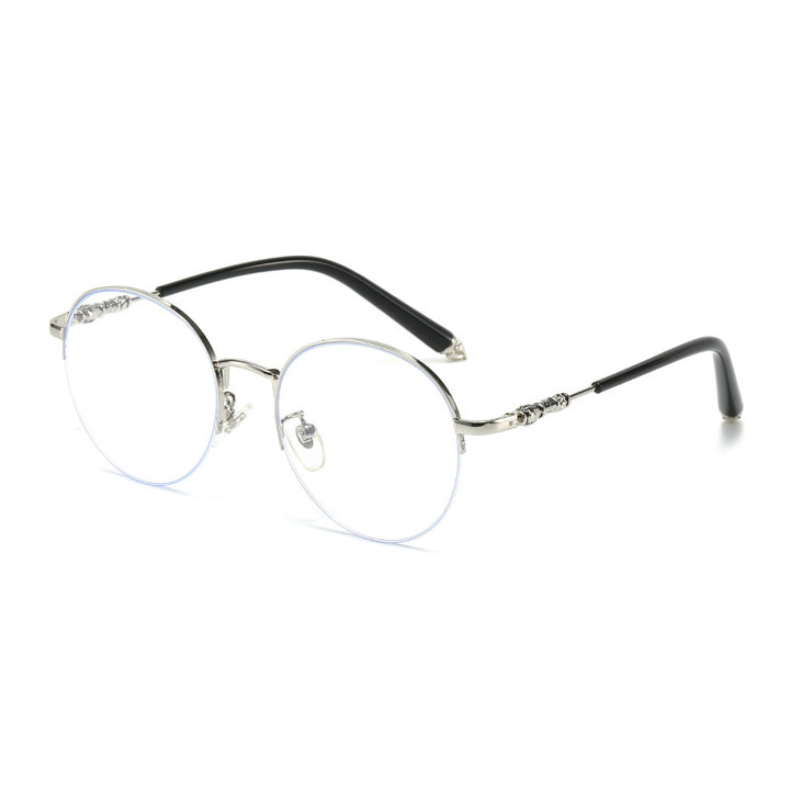 Women's round sunglasses with elegant metal frame and comfortable nose pads Stornfield