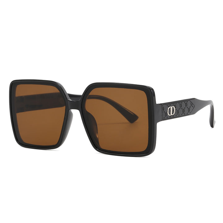 Ladies fashionable square sunglasses with transparent design Stornfield