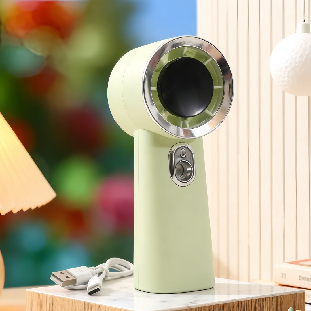 Women Portable Mini Fan with USB Charging Function and Innovative Spray Technology Stornfield