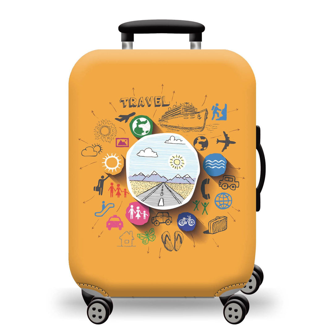 Unisex Hard-shell suitcase with stunning mountain landscape design Stornfield