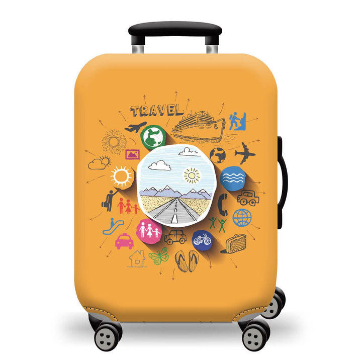Unisex Hard-shell suitcase with stunning mountain landscape design Stornfield