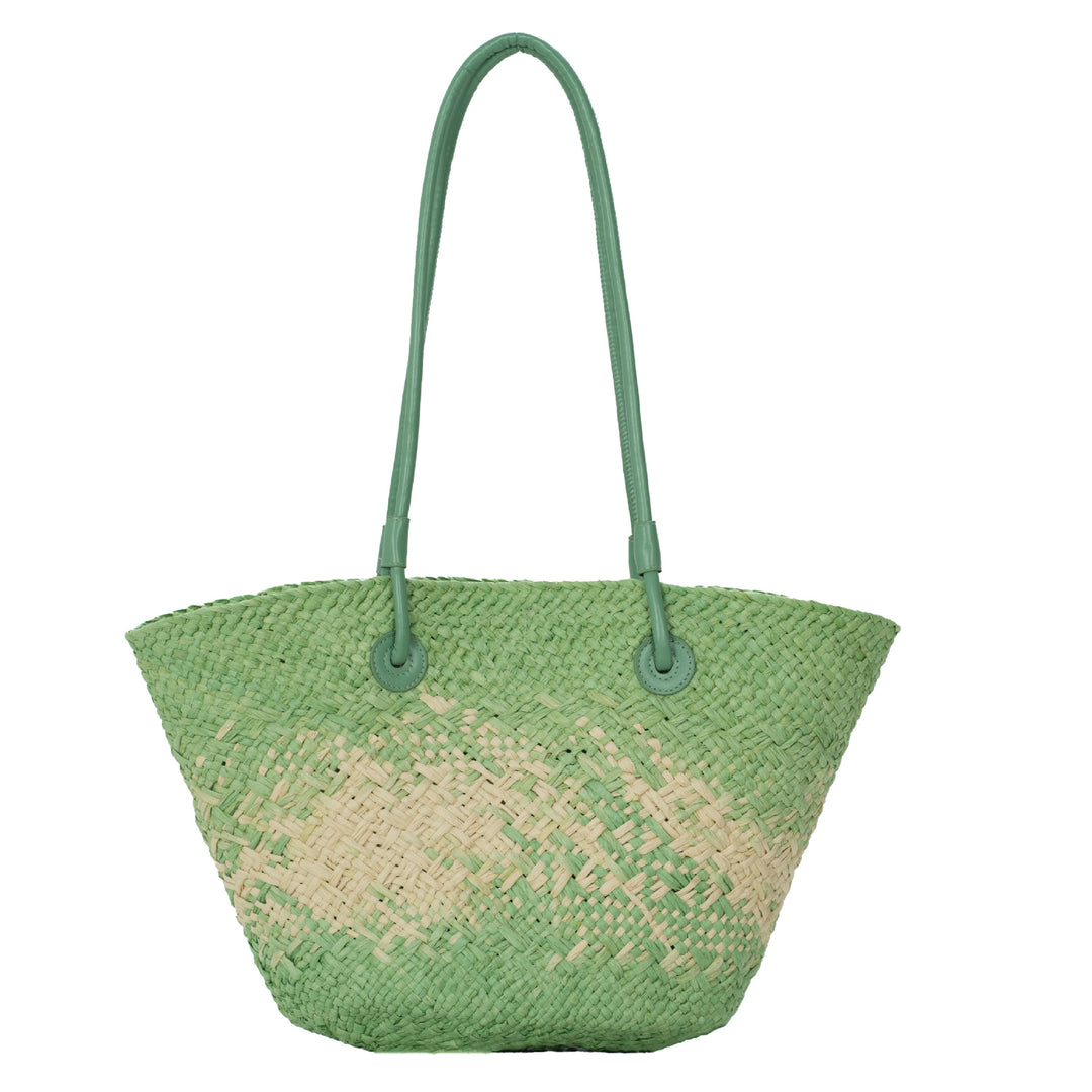Elegant Rattan-Style Handbag with Double Handle Stornfield
