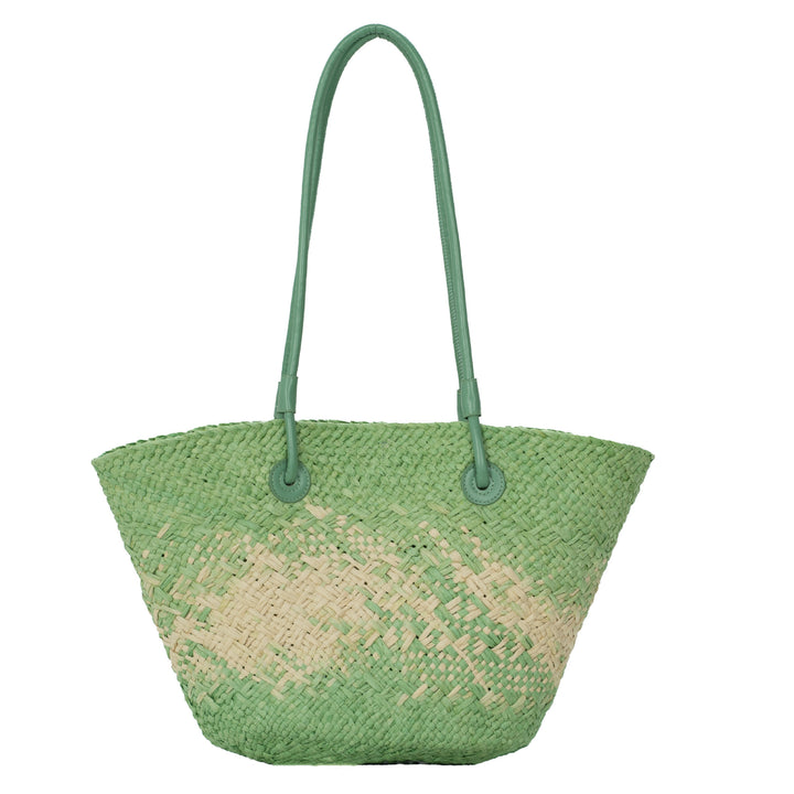 Elegant Rattan-Style Handbag with Double Handle Stornfield