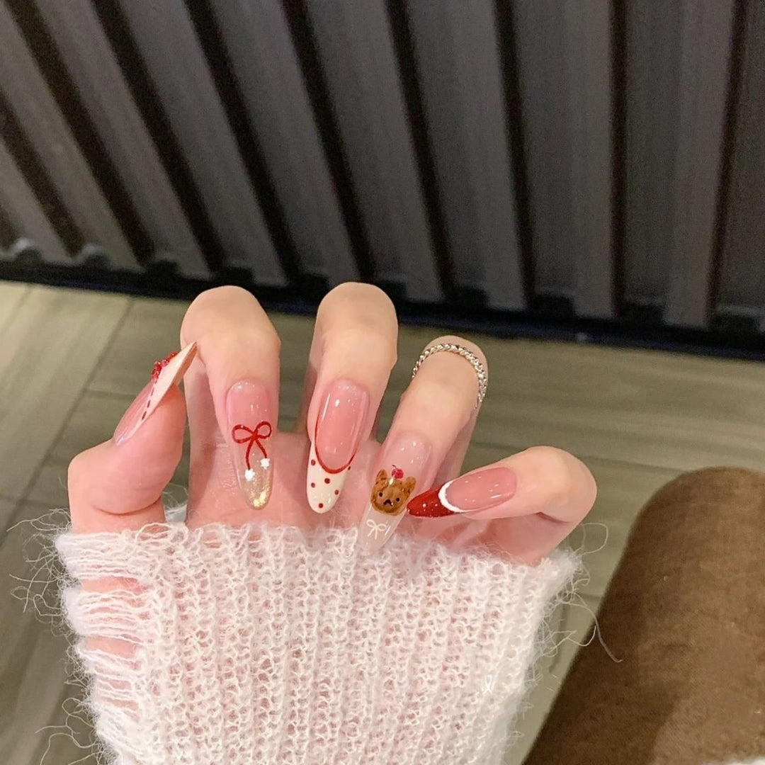 Glossy Gel Press-On Nail Set