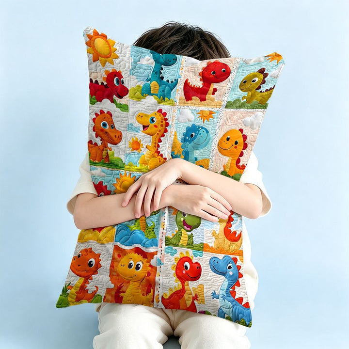 Quilted Animal-Themed Throw Pillow