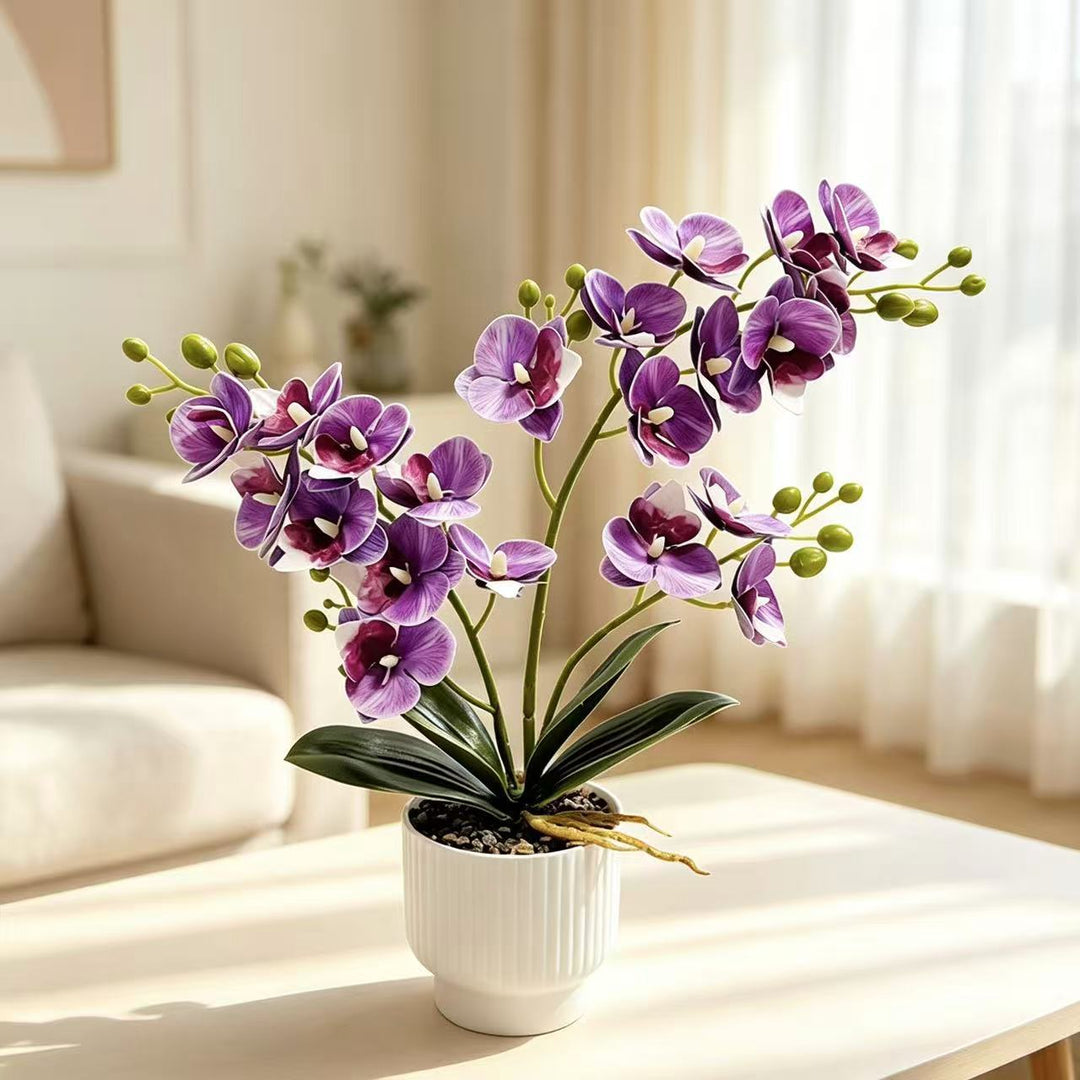 Realistic Artificial Orchid Plant Arrangement for Home Decor