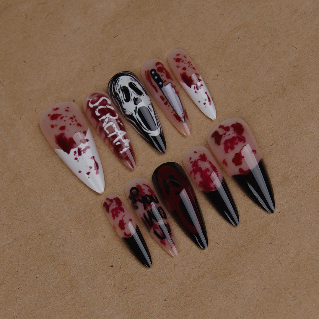 Halloween Fake Nail Set with Creepy Design Stornfield