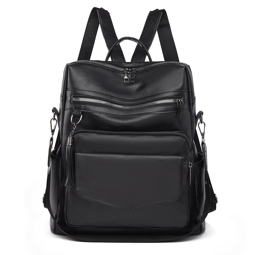Vintage-Inspired Leather Backpack Stornfield
