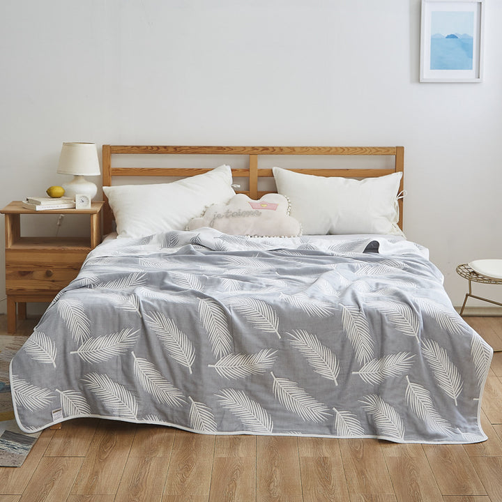 Women Elegant Blanket with Subtle Leaf Pattern Stornfield