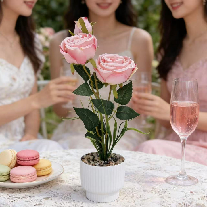 Elegant Artificial Rose Bouquet for Home Decor Display