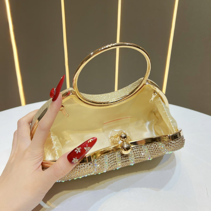 Rhinestone-Studded Evening Handbag