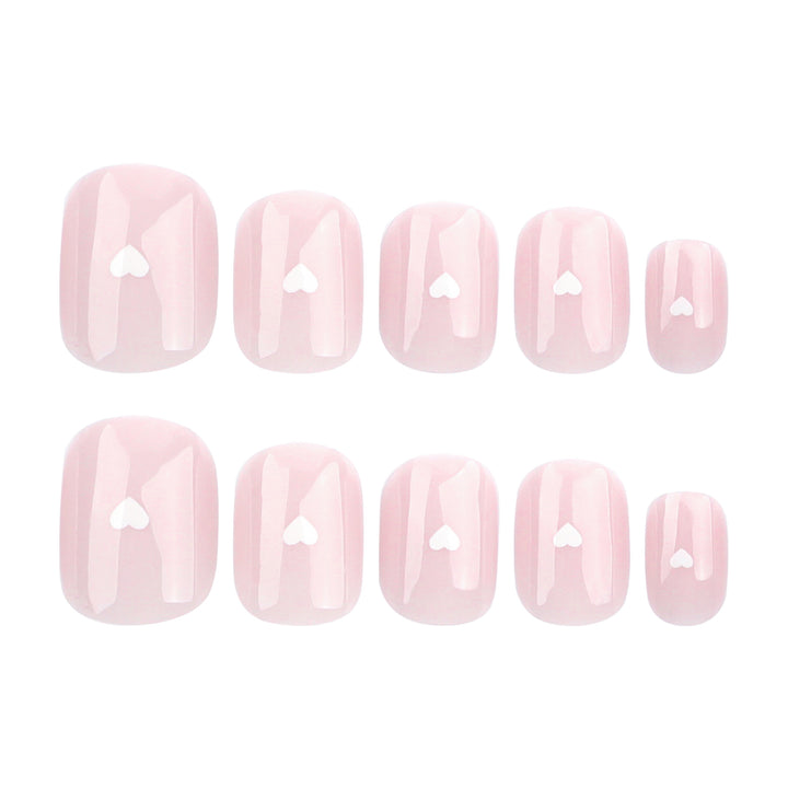 Fake nails with heart decoration Stornfield