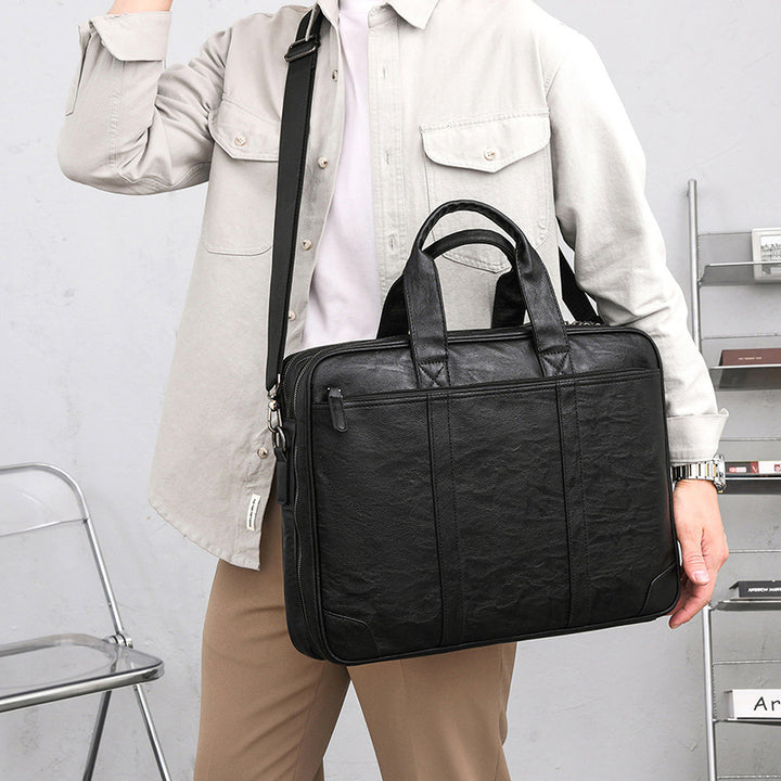 Laptop and Briefcase Made of High-Quality Leather Stornfield