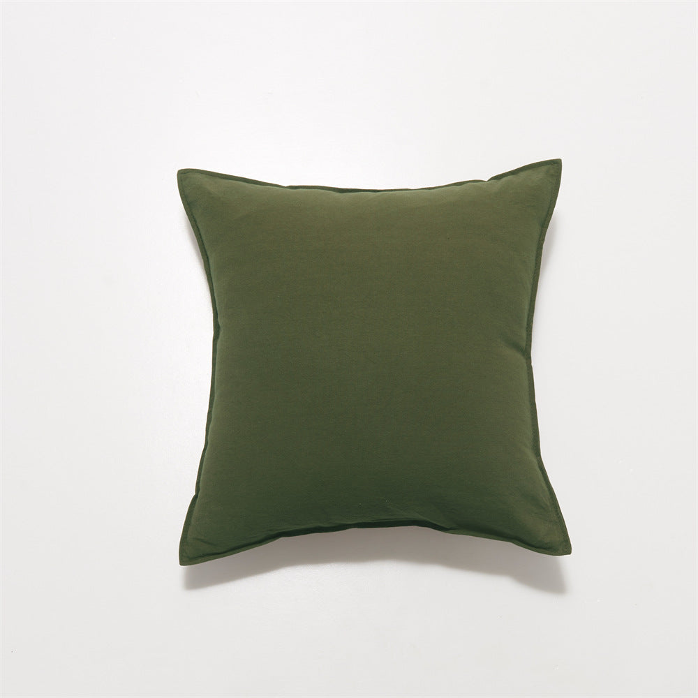 Square linen-cotton cushion cover with subtle piping and soft texture finish Stornfield