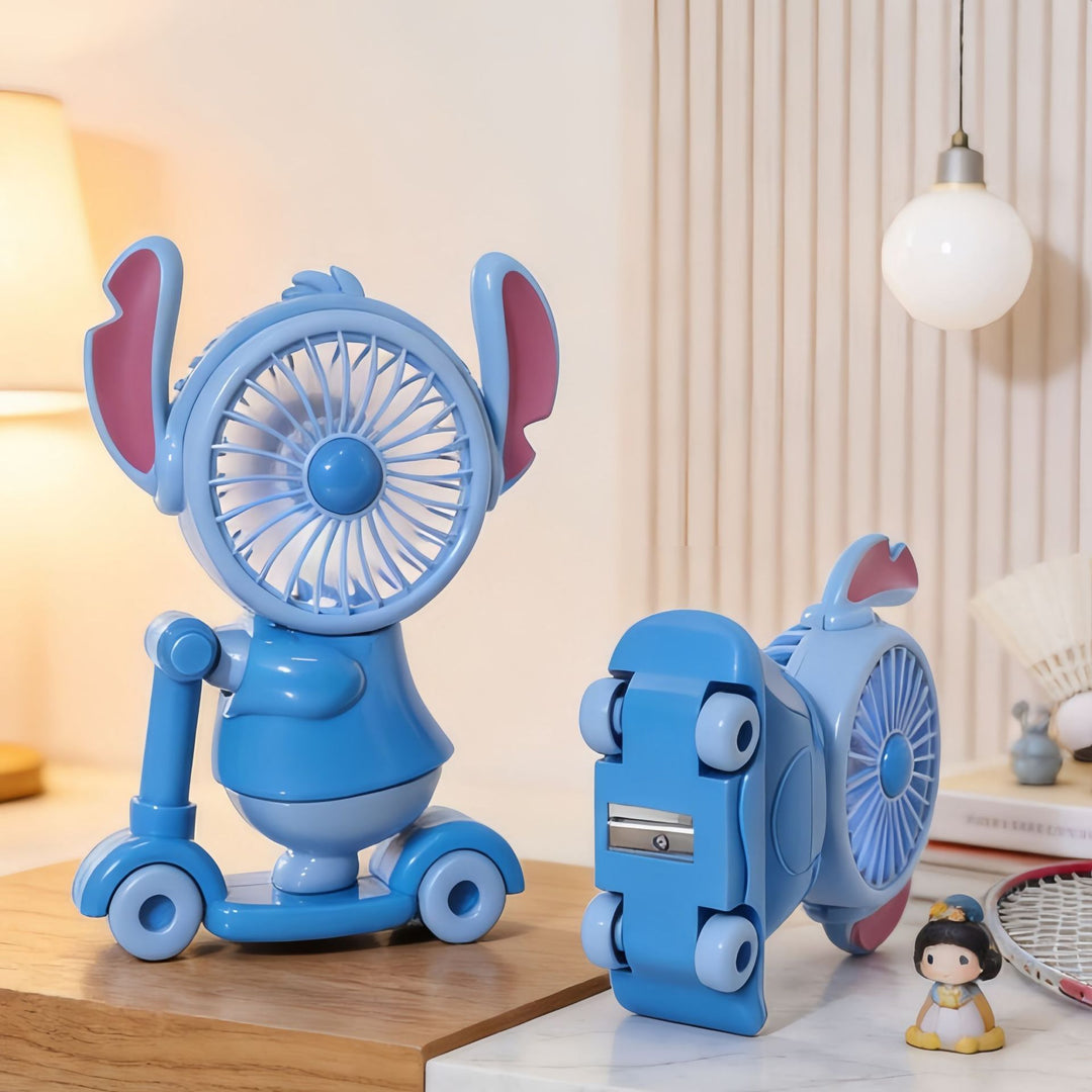 Ladies Portable Toy Fan with LED Lighting and USB Charging Stornfield