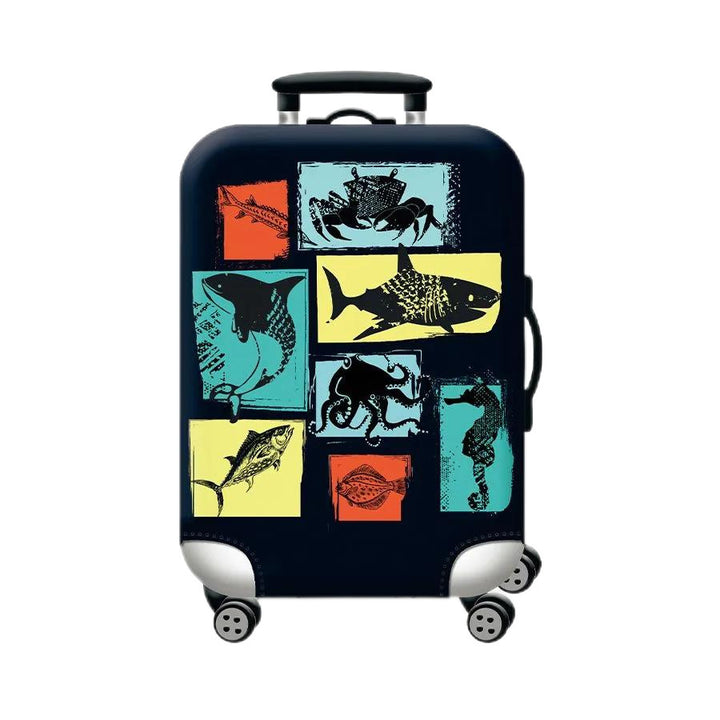 Women Hard Shell Suitcase with Trendy Surf and Palm Design Stornfield