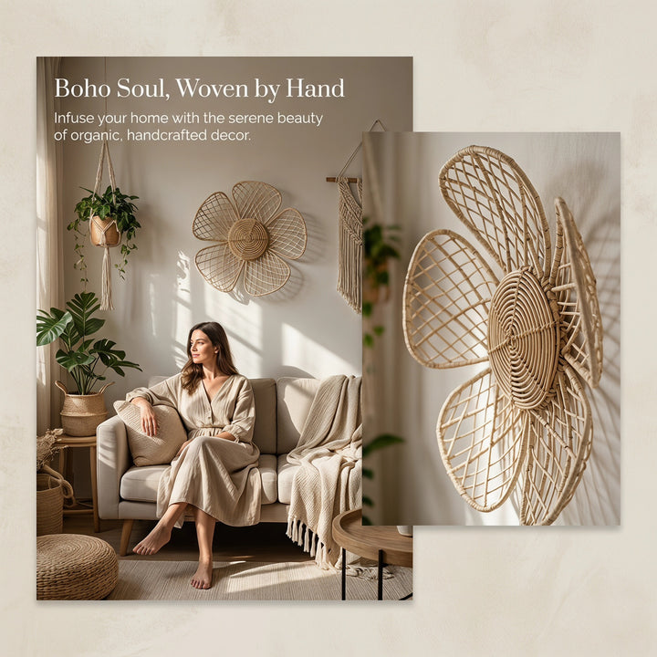 Wall decoration made of braided material Stornfield
