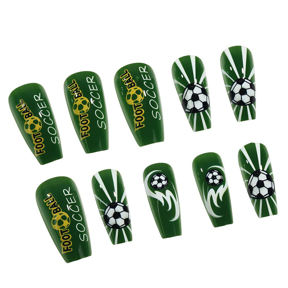 Sporty nail art in football style Stornfield