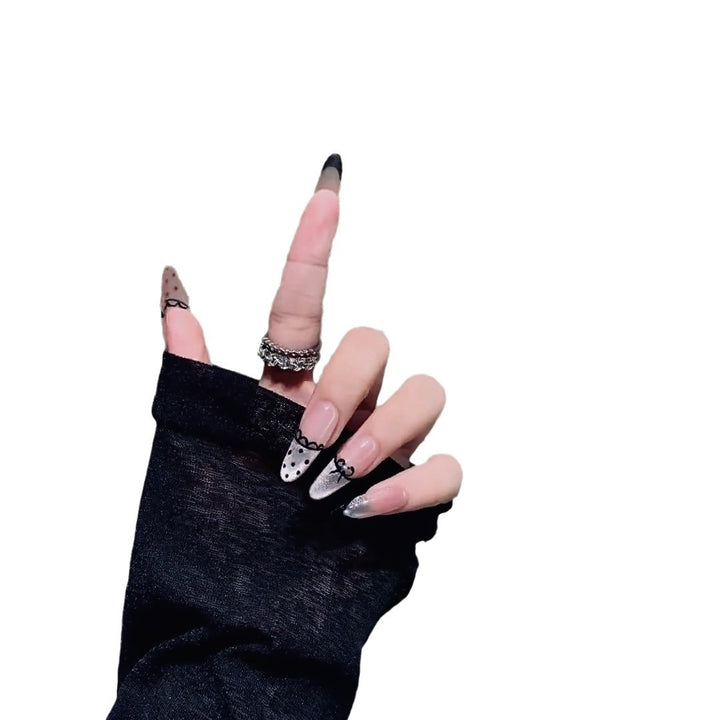 Artistic French Tip Press-On Nails Stornfield