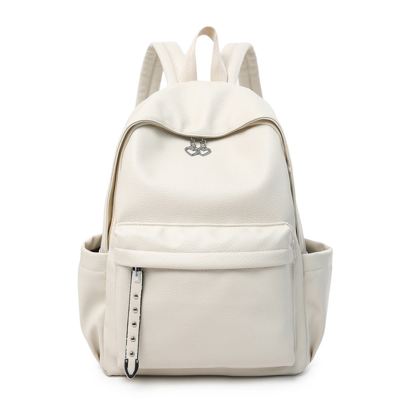 Contemporary Textured Leather School Backpack Stornfield