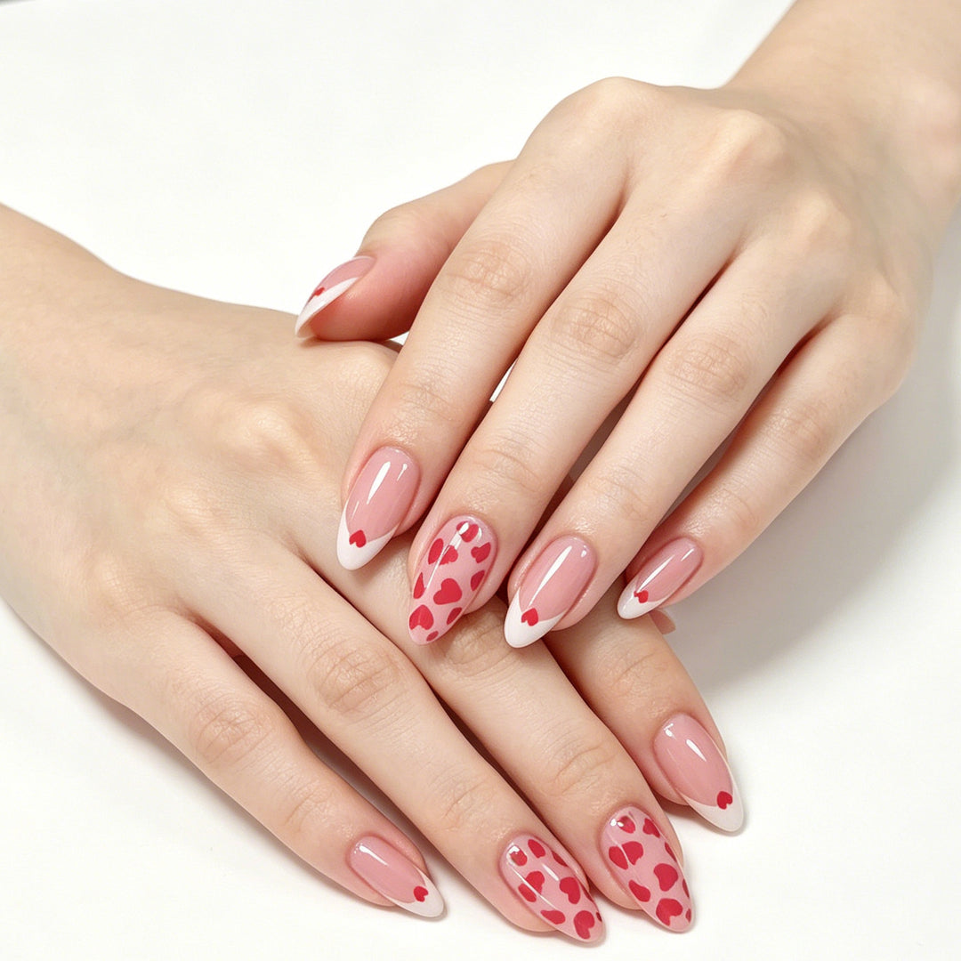 Heart-Patterned Nail Art Enhancements Stornfield